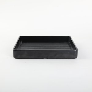 Assiette carrée noire mate en mélamine pour viande, gâteau de viande, service de plats chinois, hot pot, barbecue coréen, grillade japonaise, assiette empilable - Product Image 6
