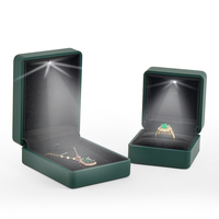 Boîte à bijoux en cuir PU personnalisée avec logo Guangli, boîte à bagues
