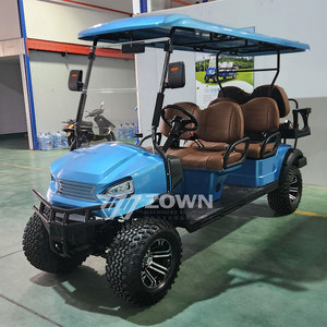 Carrito de Golf Plegable Premium para 6 Personas, con Parabrisas y Neumáticos Resistentes para Viajes Familiares al Aire Libre en Villas Grandes - Product Image 4