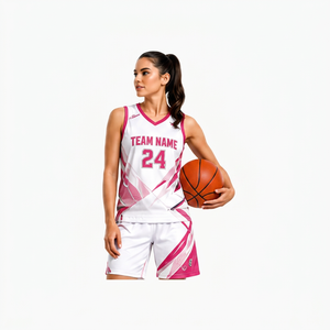 Ensemble d'uniformes de basketball unisexes personnalisables sans manches, avec logo personnalisé, impression par sublimation, fermeture à cordon en maille respirante - Product Image 3