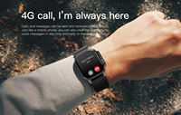 Spor için egzersiz akıllı saat 2.13 inç kaydedici NFC şifre 1000mAh İzle smartwatch sim kart 4g