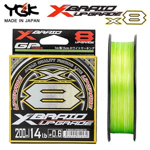 <span class=keywords><strong>สาย</strong></span>เอ็นตกปลา <span class=keywords><strong>YGK</strong></span> X-Braid <span class=keywords><strong>Upgrade</strong></span> X8 แบบถัก 8 เส้น - ความยาว: 150 เมตร และ 200 เมตร, ขนาด: 14-50 ปอนด์ ผลิตในญี่ปุ่น <span class=keywords><strong>สาย</strong></span> <span class=keywords><strong>PE</strong></span> หลายเส้นใย 8 เส้น - Product Image 1