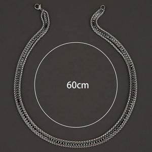 Collar de acero inoxidable para mujer al por mayor, cadena de tenis de acero de titanio, accesorios impermeables estilo INS - Product Image 4