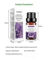 55 saveurs différentes d'huiles parfumées hydrosolubles, arômes naturels, huiles essentielles pour humidificateur et diffuseur, pour soulager le stress, 10 ml