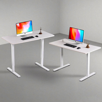 Escritorio de Oficina Eléctrico Ajustable en Altura con un Solo Motor, Diseño Minimalista y Elegante, Mesa Motorizada de Ancho Universal para Oficina Moderna en Casa