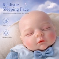 Poupée Reborn réaliste en silicone solide de 18 pouces, corps lavable, peinte à la main de haute qualité, jouet de collection réaliste pour bébé