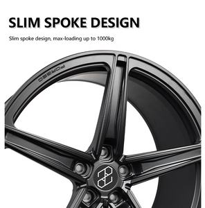 ล้อแม็กซ์ Pengzhen รุ่นขายดี สีดำด้าน ดีไซน์ 5 ดาว ขนาด <span class=keywords><strong>18</strong></span> 19 20 นิ้ว 5x115 ผลิตจากวัสดุอัลลอยด์ฟอร์จ สำหรับรถเฟอร์รารี่ <span class=keywords><strong>812</strong></span> GTS - Product Image 2