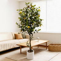 Citronniers artificiels pour la décoration, arbres fruitiers artificiels, plantes vertes artificielles, petits bonsaïs citronniers d'intérieur