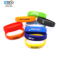 Muestras Gratis, Pulsera de Silicona Impermeable con Chip RFID NFC de 13.56MHZ, Brazalete Festivo