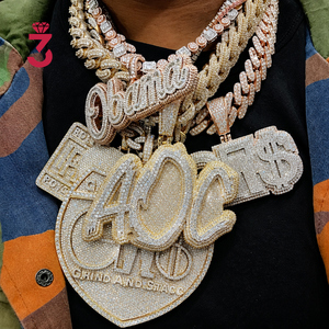 Hip Hop Jewelry <strong>Mens</strong> Iced Out Custom Letter <strong>Pendant</strong> 925 Sterling <strong>Silver</strong> VVS Moissanite Diamond Number Name Necklace <strong>Pendant</strong> - Product Image 5