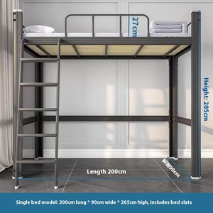 <span class=keywords><strong>Lit</strong></span> suspendu en fer <span class=keywords><strong>combiné</strong></span> avec table inférieure pour dortoir universitaire ou cadre en métal pour appartement du personnel supérieur pour chambre à coucher - Product Image 6