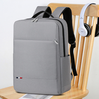 Sac à dos pour ordinateur portable professionnel de grande capacité avec logo personnalisé Accessoire d'ordinateur de bureau à la mode Fermeture à glissière en polyester Oxford étanche