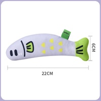 Certification de qualité drôle coton poisson forme chat jouet avec Catmint doux son chat jouet pour animaux de compagnie pour la maison
