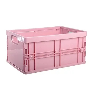 Plastic Storage Crates Stackable Plastic Storage Bins Collapsible Crates Bins Basket for Home Office Kitchen