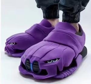 Racing <strong>Car</strong> Shape Plush Toy Closed Toe Anti-Slip Light Weight Winter Autumn <strong>Slipper</strong> Shoe - Product Image 2