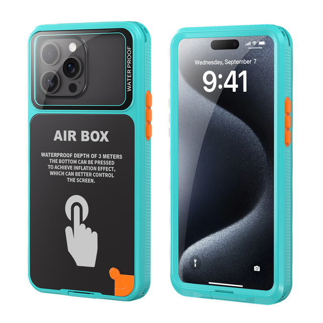 IP68 Waterproof Shockproof TPU PC Full Body Case for iPhone 16 15 14 13 12 Pro Max Plus for Underwater Diving and Swimming