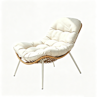 Chaise inclinable de balcon, petite table, chaises de loisirs, chaise à dossier en rotin, canapé de cour, chaise d'extérieur portable et pliable