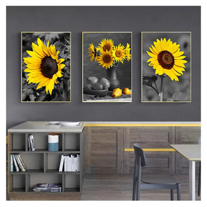 Pittura di arte della <span class=keywords><strong>parete</strong></span> immagini Vintage <span class=keywords><strong>per</strong></span> soggiorno <span class=keywords><strong>cucina</strong></span> moderna decorazione <span class=keywords><strong>per</strong></span> la casa <span class=keywords><strong>Poster</strong></span> di girasole e tela stampata - Product Image 2