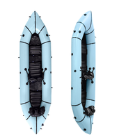 Kayak gonflable ultra-léger et stable pour 3 personnes, portable, pliable, pour la pêche, la navigation et les aventures en plein air