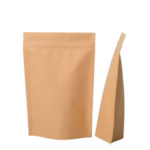 Sacs en papier kraft carrés laminés plats personnalisés à bas prix avec logo - Product Image 5
