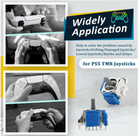 Joystick électromagnétique TMR pour manette PS5 – Kit de remplacement amélioré anti-drift pour capteur analogique 3D de manette de jeu