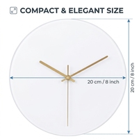 Jam Dinding Akrilik Minimalis Modern 20cm Gerakan Quartz Senyap HD Jernih Jam Dekoratif untuk Rumah Kantor
