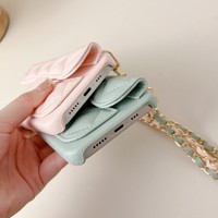 Étui de téléphone en cuir PU HMJ, pochette pour téléphone portable, étui pour iPhone 17 Pro Max 16 Plus 13 13pro pour pochette de téléphone iPhone