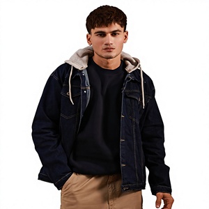 ELYSIAN INDUSTRIES Men's <b>Gothic</b> Solid Denim 100% Cotton Windproof Tracksuit Hooded Full Sleeve Zipper Regular Fit Streetwear - Product Image 1