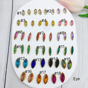 Strass SINONG Multicolore in Acrilico per Scarpe e Accessori, Decorazioni Termoadesive Varie Dimensioni 7*15 - Product Image 1
