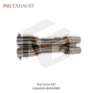 Sistema de Escape de Acero Inoxidable ING con Tubo en X para Silenciador Ferrari 812, con Alto Rendimiento y Piezas de Tubo de Escape Automotriz - Product Image 3
