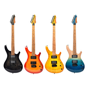 Guitare la plus vendue avec plusieurs panneaux de couleur, finition peinte, petit pont vibrato à double bras et interrupteur à 5 positions - Product Image 1