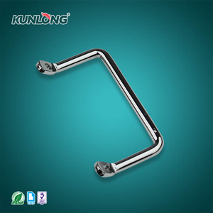 Stainless Steel Pull <strong>Handle</strong> with Beveled Design, Corrosion-Resistant <strong>Chrome</strong> Plated or Vibratory Polished for Electrical Cabinets - Product Image 6