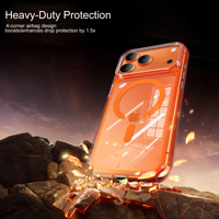 Coque de téléphone magnétique transparente pour iPhone 18 Pro Max, protection antichoc avec airbag, compatible iPhone 17 16 Pro Max LZ341