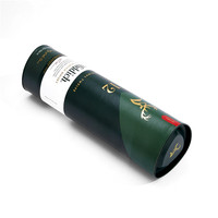 Boîtes à vin avec couvercle métallique, vente directe d'usine, emballage de luxe, tube noir Ro2012 2013, boîte en papier rouge imprimée