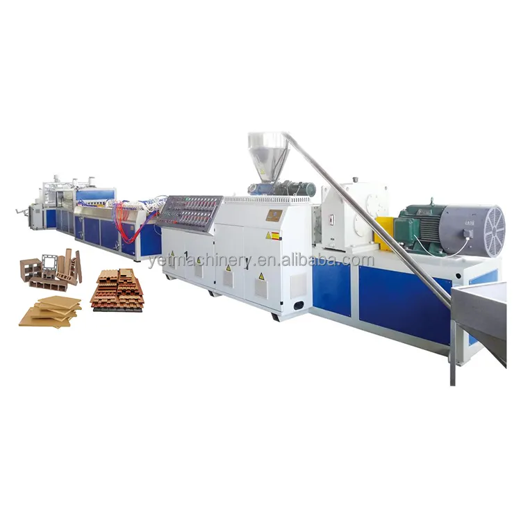 Outdoor PP PE WPC PVC Fence Decking Profile Extrusion Machine For Wood Plastic Floor Frame Wall Panel Decoration Board