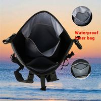 Ransel Tahan Air 35L dengan Penutup Gulung, Bantalan Punggung Tebal, Banyak Kantong untuk Taman Air, Pantai, Selancar, Kantong Penyimpanan Kering Mengapung