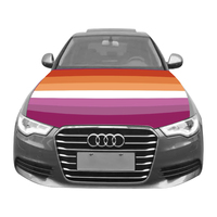 Personnalisé fierté arc-en-ciel LGBT Gay Tansqender lesbienne USA Gay Canadien Gay Mexique Gay capot de voiture drapeau de couverture