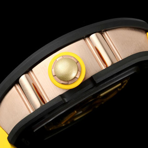 Reloj mecánico automático tourbillon para hombre, estilo caricatura artística, 88 esferas, personalizado, amarillo, con grafiti, éxito de ventas. - Product Image 4