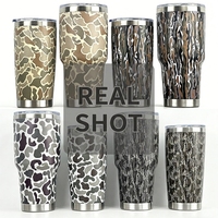 Bouteille isotherme en acier inoxydable vert forêt de 20 oz, anti-fuite, gobelets et tasses camouflage, vente en gros, tasse thermos pour le camping et les fêtes