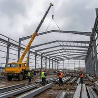 Bâtiment en acier préfabriqué étanche sur mesure, structure en acier préfabriquée pour centre de distribution et de stockage