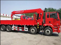 Grue télescopique montée sur camion Qinchang, système de commande hydraulique, hauteur de levage 14,5m/16m, couleur personnalisable pour le projet
