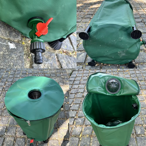 Baril pliable de 26 gallons/100L pour arrosage de jardin Réservoir de stockage d'eau de pluie en PVC écologique Réservoir d'eau d'irrigation pour serre pliable - Product Image 3