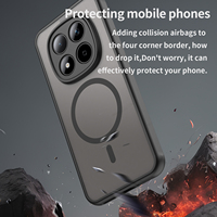 Pour Redmi Note17 15 14 Pro Plus, Étui de téléphone magnétique semi-transparent antichoc, coque arrière en TPU, Fundas Carcasa