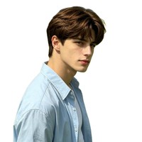 Perruque Courte Synthétique Réaliste pour Hommes Européens et Américains, Style Influencer, Franges Démêlées, Densité 150%