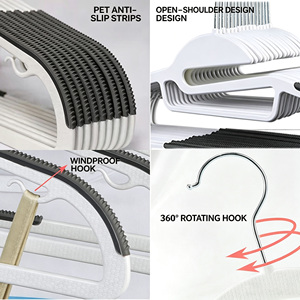 Anti-slip <b>clothes</b> <b>hanger</b> with multi-functional small collar design for home and dormitory organization and storage - Product Image 4