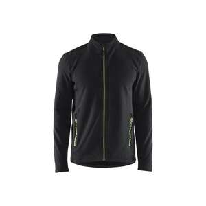 BLAKLADER - 476510109933XL MicroFleece <b>Jacket</b> Black/<b>Hi</b>-<b>vis</b> yellow - EAN 7330509907955 WORK <b>JACKETS</b> ALL SEASON <b>SOFTSHELL</b> <b>JACKETS</b> - Product Image 5