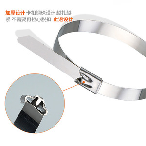 Attaches de câble en acier inoxydable 304 directes d'usine produits LV autobloquants - Product Image 4