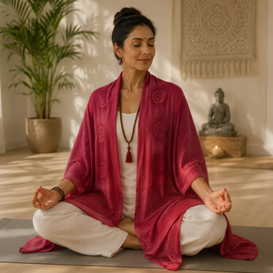 Women's Om Mantra Print Soft Cotton Yoga Meditation Ethnic Style Breathable Lightweight Skin-Friendly <b>Wrap</b> <b>Shawl</b> Spring Summer - Product Image 1