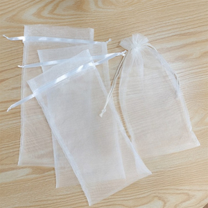 Sheer Organza <b>Bags</b> Wedding Jewelry Gift <b>Bags</b> for Party Jewelry Holiday <b>Makeup</b> Organza Mesh <b>Drawstring</b> Gift <b>Bags</b> - Product Image 1