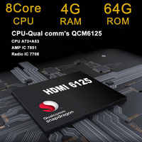 6125 Android 9 "10" prise en charge de l'autoradio 4G 8 cœurs Radio IC 7708 HDMI RDS AM BT DSP GPS Navigation de voiture DVD personnalisable 4 + 64